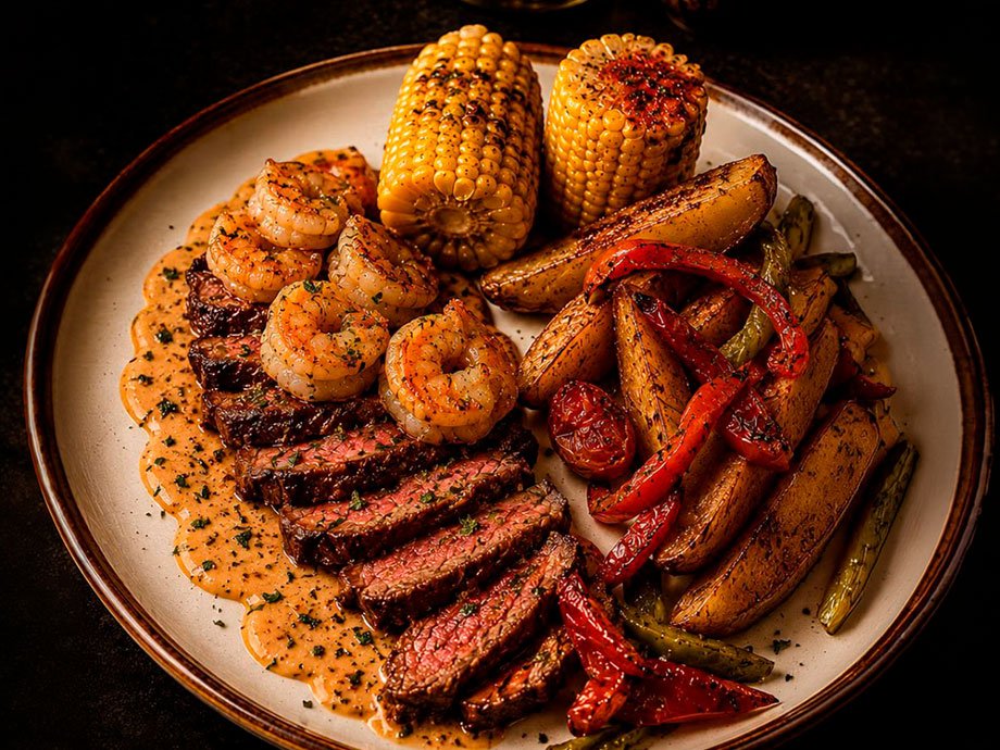 Steak & shrimp al mezcal